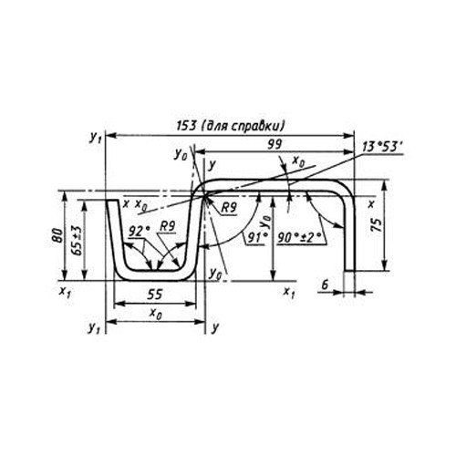 Профиль стальной гнутый специальный для вагоностроения № 1 ГОСТ 14635-93